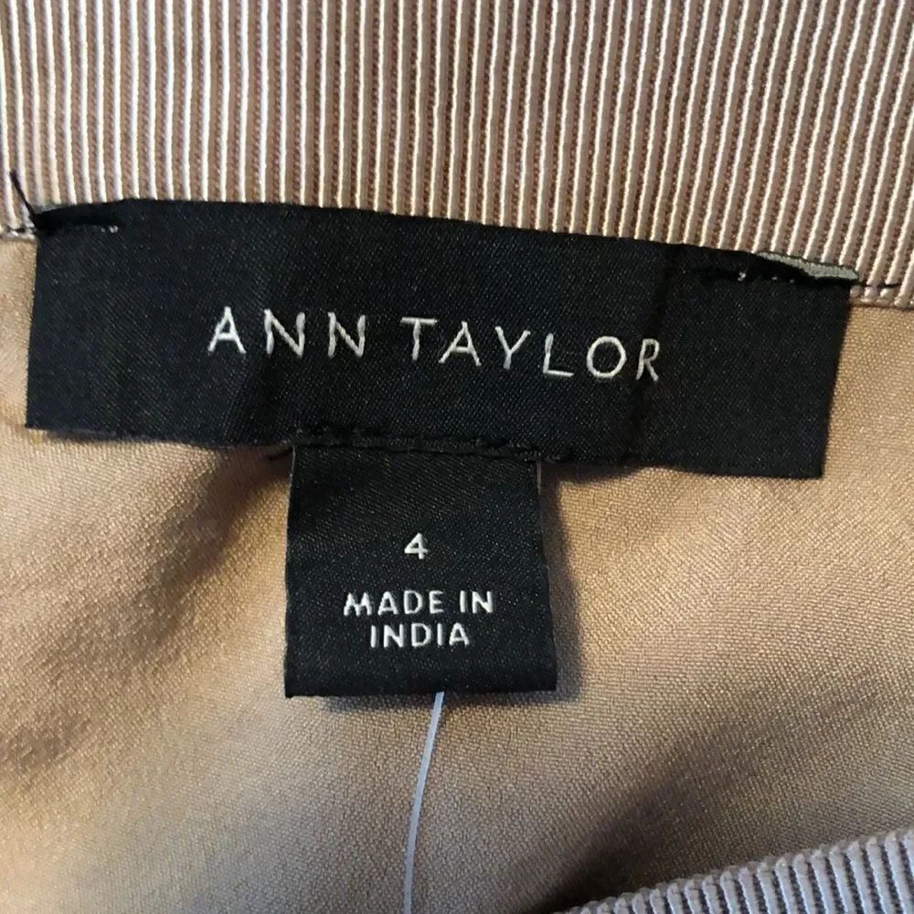 Ann Taylor 4 Sequined A line Flowy Metallic Skirt with Back Zip - Picture 8 of 13
